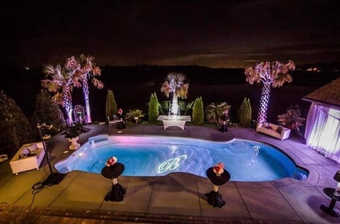 The pool at Champagne Manor, 2022 B.U.I.L.D. Group Holiday Gala