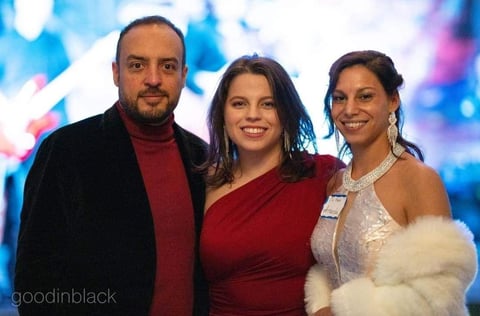 Eddie, Gabrielle and Amanda, 2022 B.U.I.L.D. Group Holiday Gala