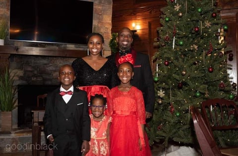 Family Christmas photo, 2022 B.U.I.L.D. Group Holiday Gala