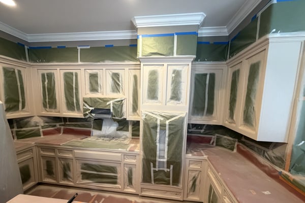 Cabinet painting project by Diaz Professional Painting