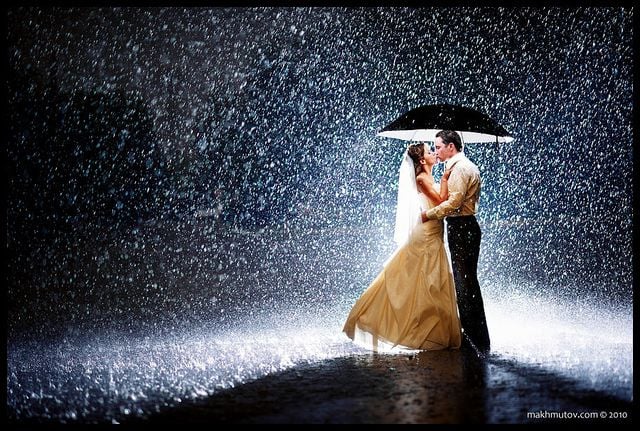 Rain bride groom image