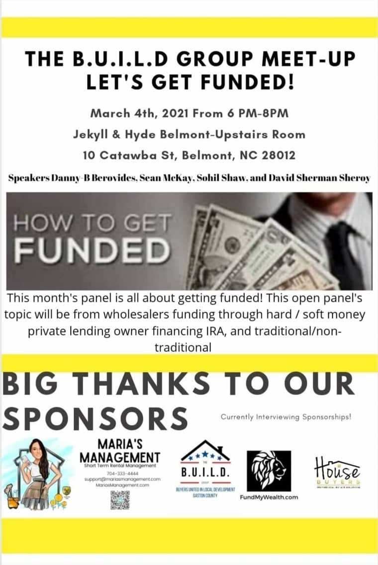 Flyer for Let's Get Funded!, March 4, 2021